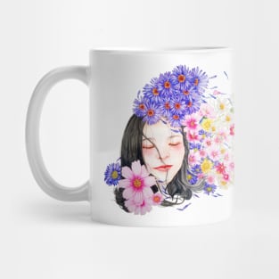 Women Flower Mug